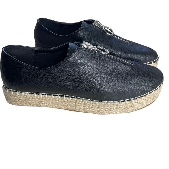 COCONUTS by Matisse Black Platform Loafter Zipper Top Size 7 - Picture 6 of 12